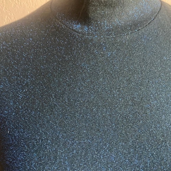 J. CREW Sparkling Navy Long Sleeve Top - Picture 3 of 9